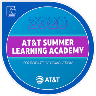 AT&T Summer Learning Academy Extern certificate